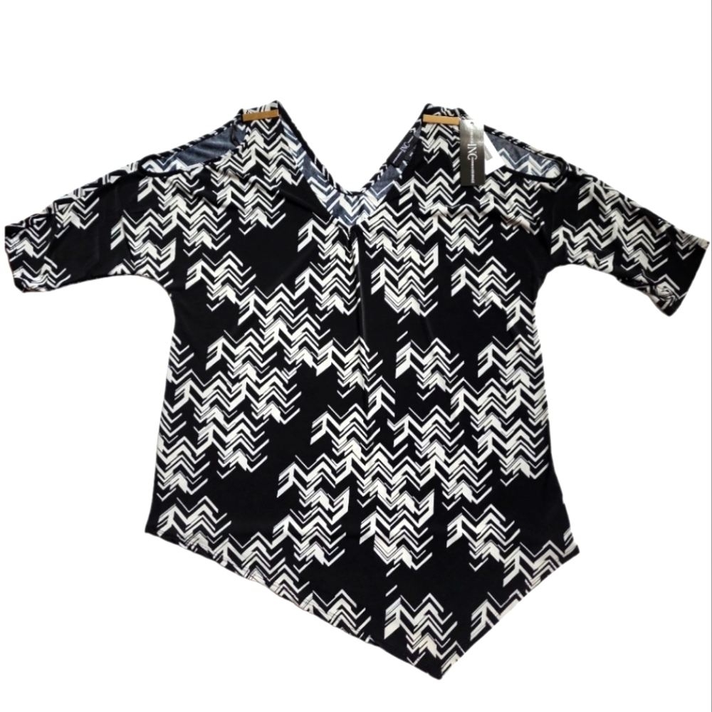 INC International Cold Shoulder Assymmetrical Top